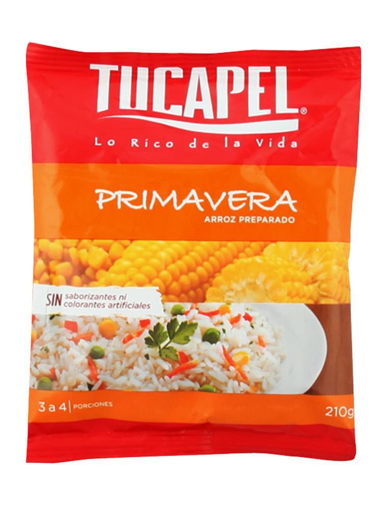 ARROZ PRIMAVERA SACHET TUCAPEL 210 GRS            